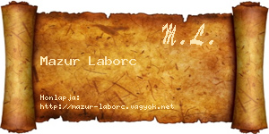 Mazur Laborc névjegykártya